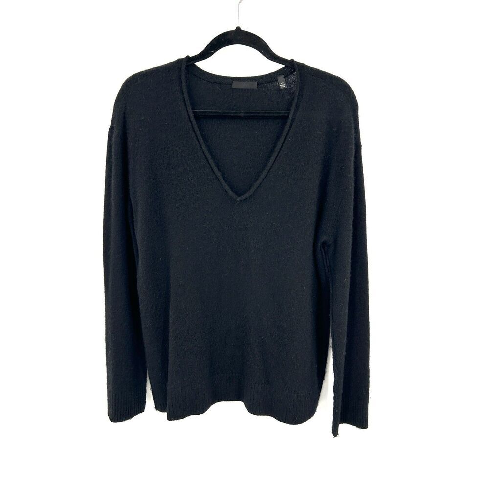 ATM Anthony Thomas Melillo Women's Black 100% Cashmere V-Neck Sweater Size Small